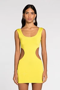 Cut-Out Knit Mini Dress