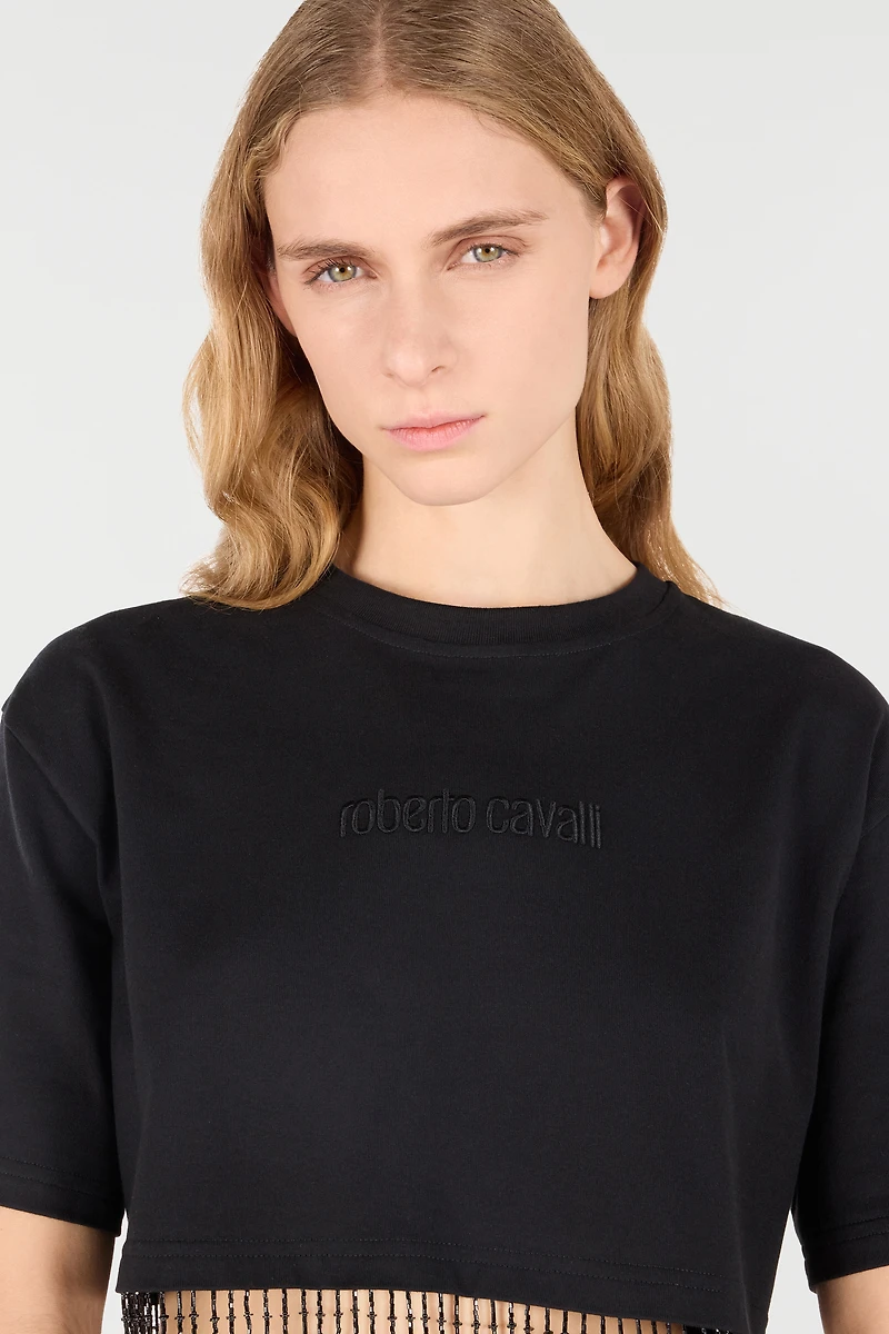 Crop Top With Fringing