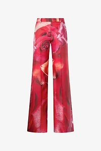 Rose-Print Pants