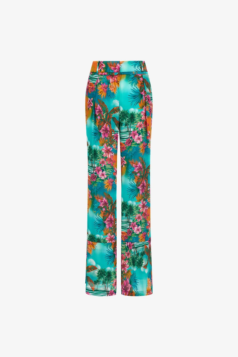 Hawaii print trousers