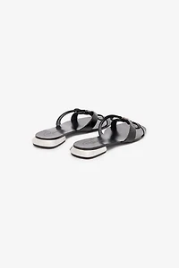 Low Sandals With Mirror Snake Monogram