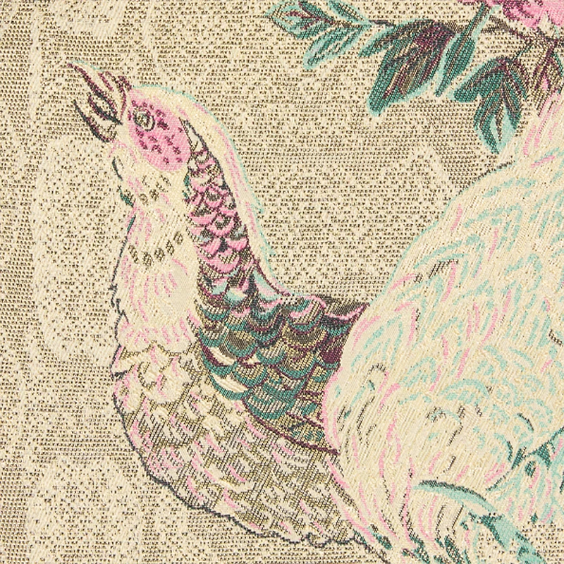 Miniskirt With Oriental Bird Print