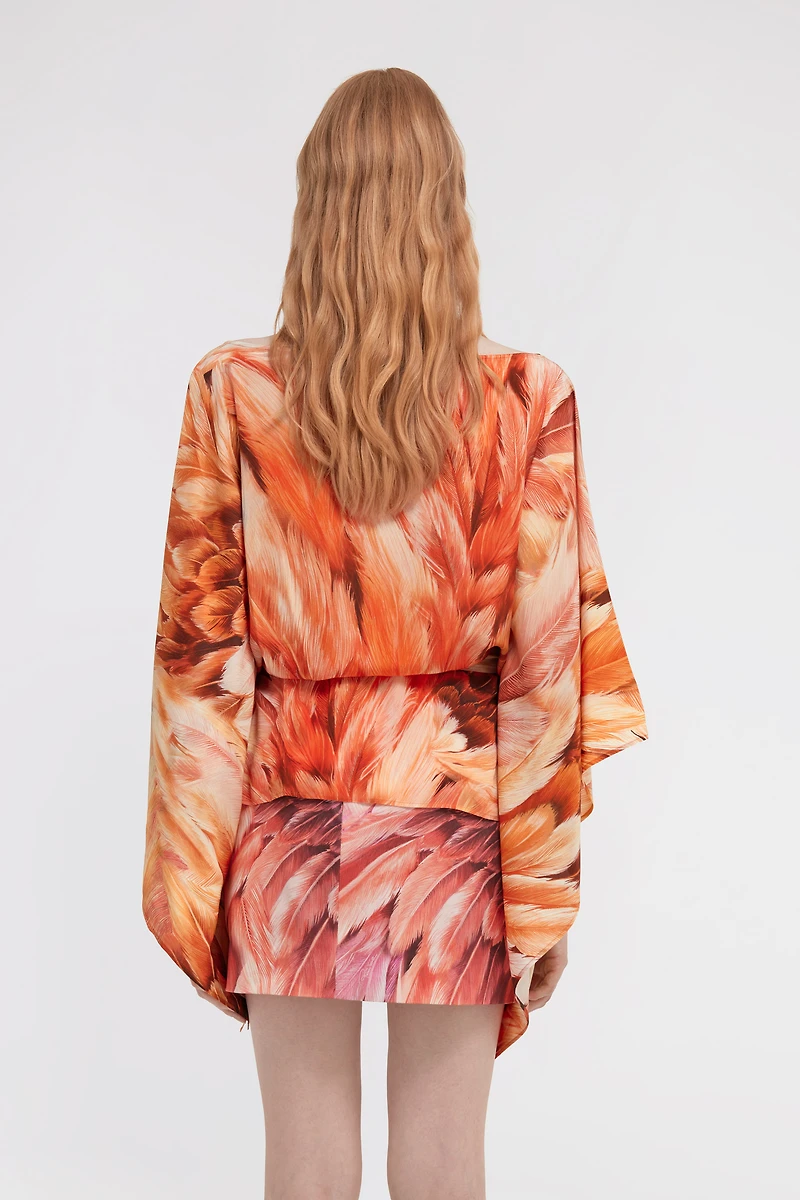 Plumange Print Silk Blouse