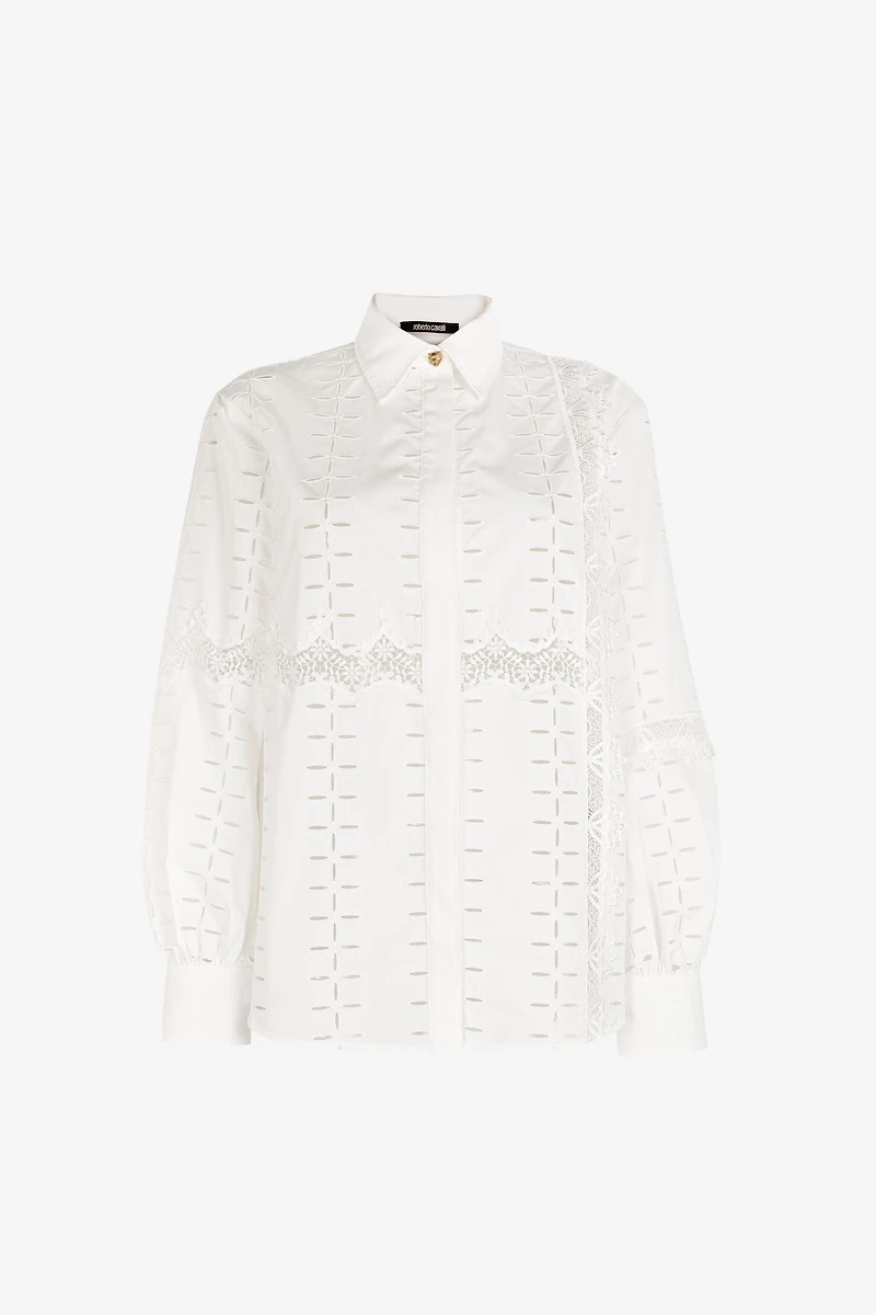 Cut.out embroidered shirt