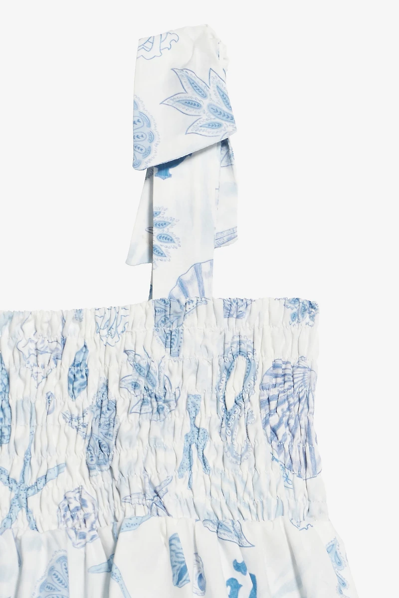 Dress With RC Monogram And Marine Print