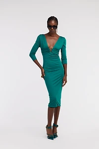 Dress with fang detail