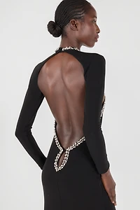 Long dress with crystals