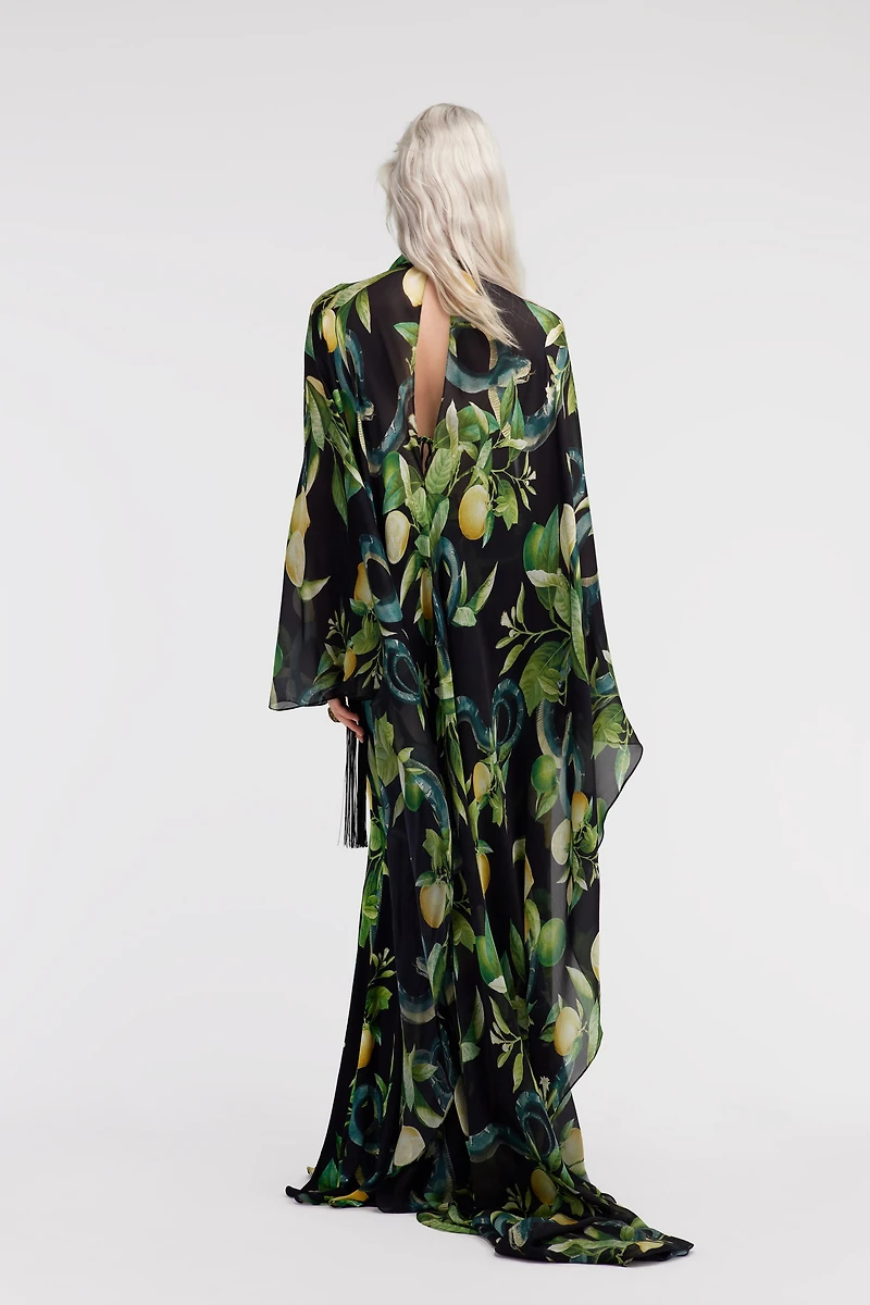Lemon print kaftan