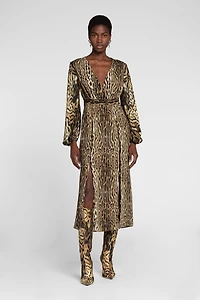 Ocelot-Print Dress