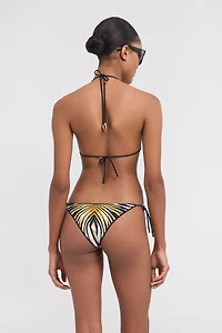 Ray Of Gold Print Swimsuit Bikini Top