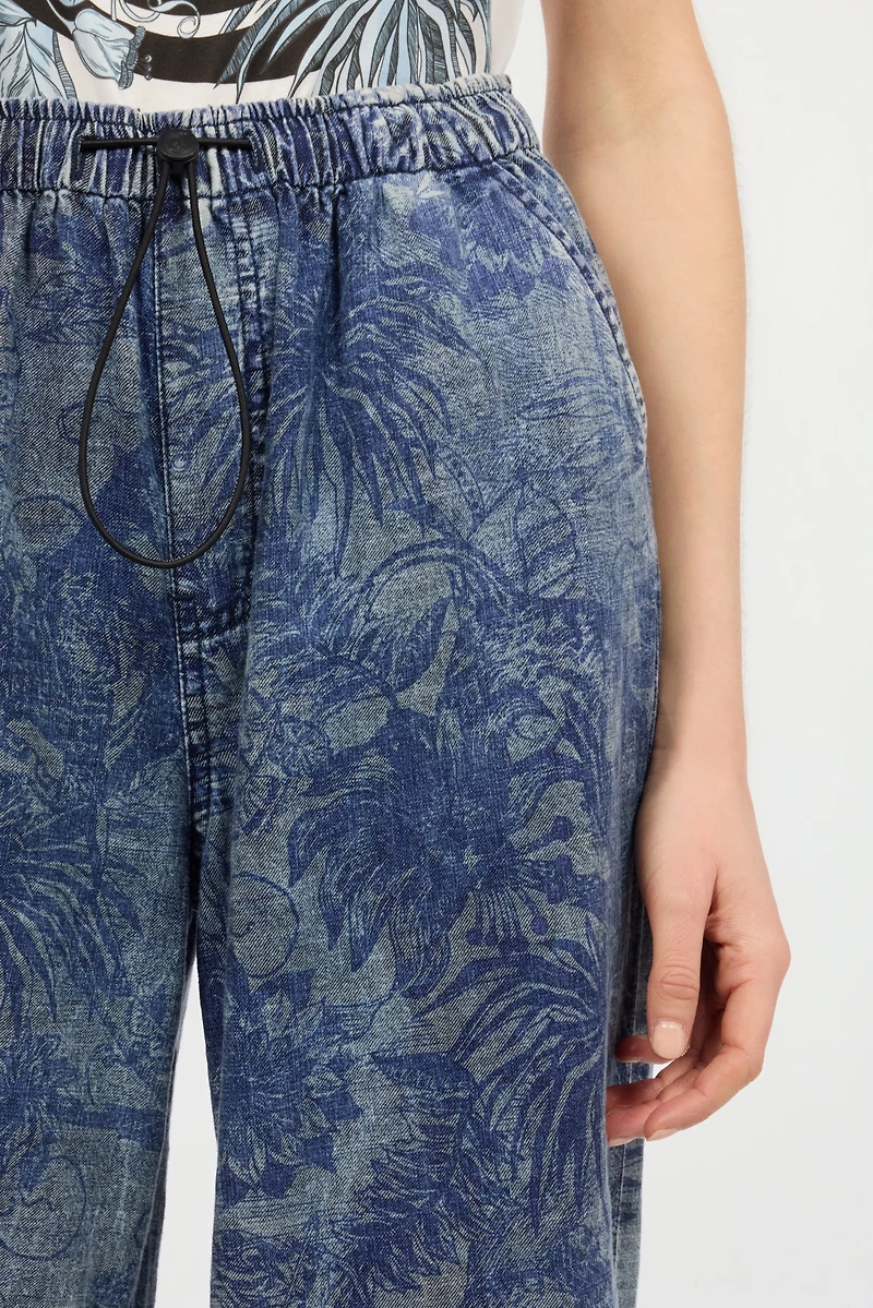 Floral-Print Sports Pants