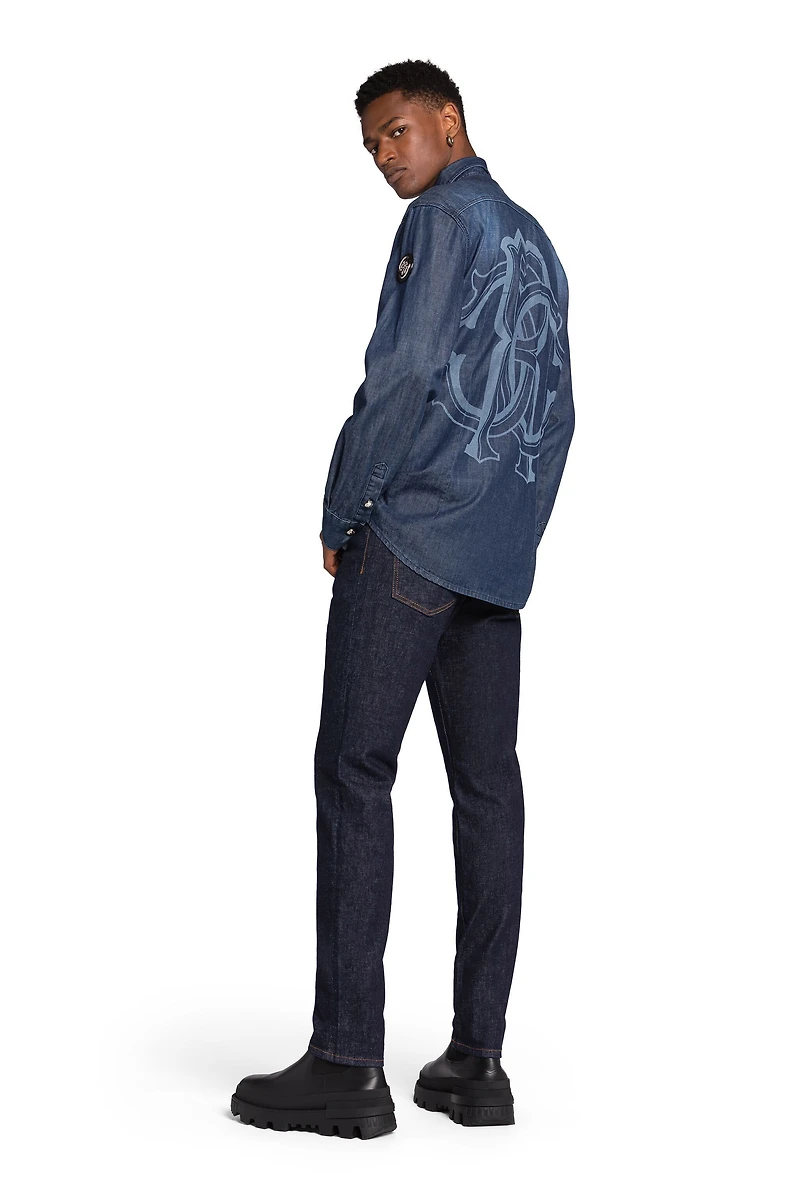 RC Monogram Slim-Leg Jeans