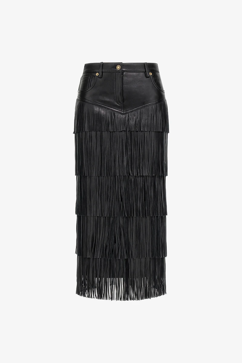 Fringe Midi Skirt