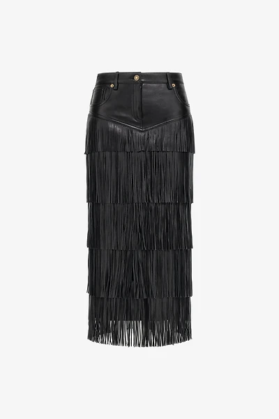 Fringe Midi Skirt