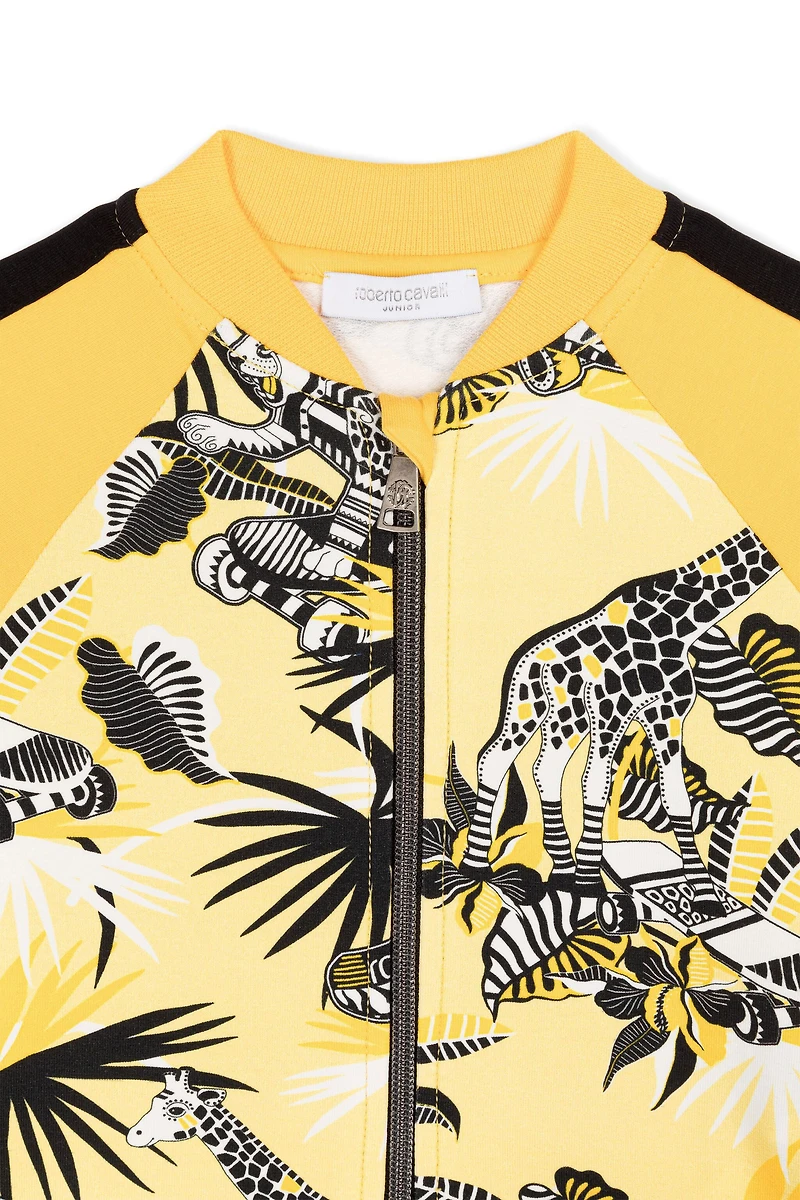 Giraffe-Print Bomber Jacket