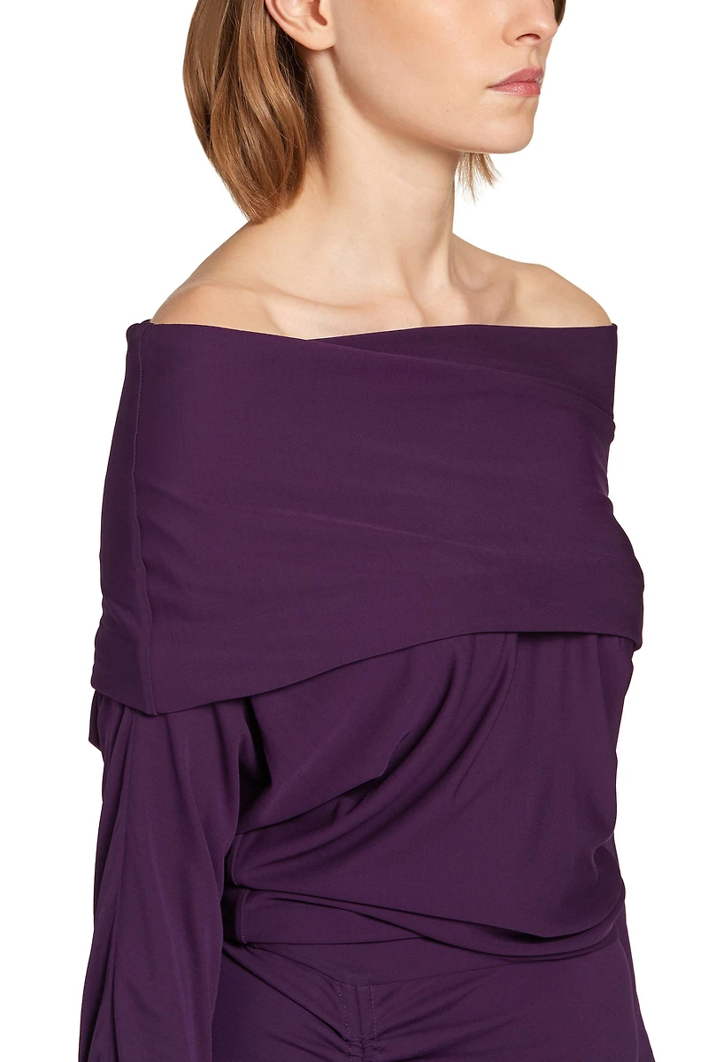 Cowl top gathered dress