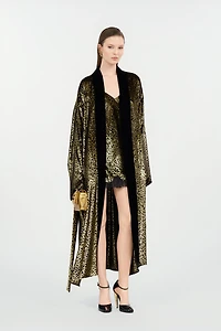 Fil Coupé Leopard Print Coat