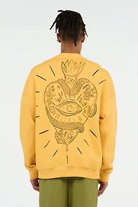Tattoo Heart Print Sweatshirt