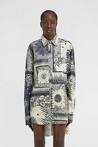 Bandana Print Dress Shirt