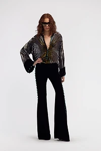 Flare Black Trousers