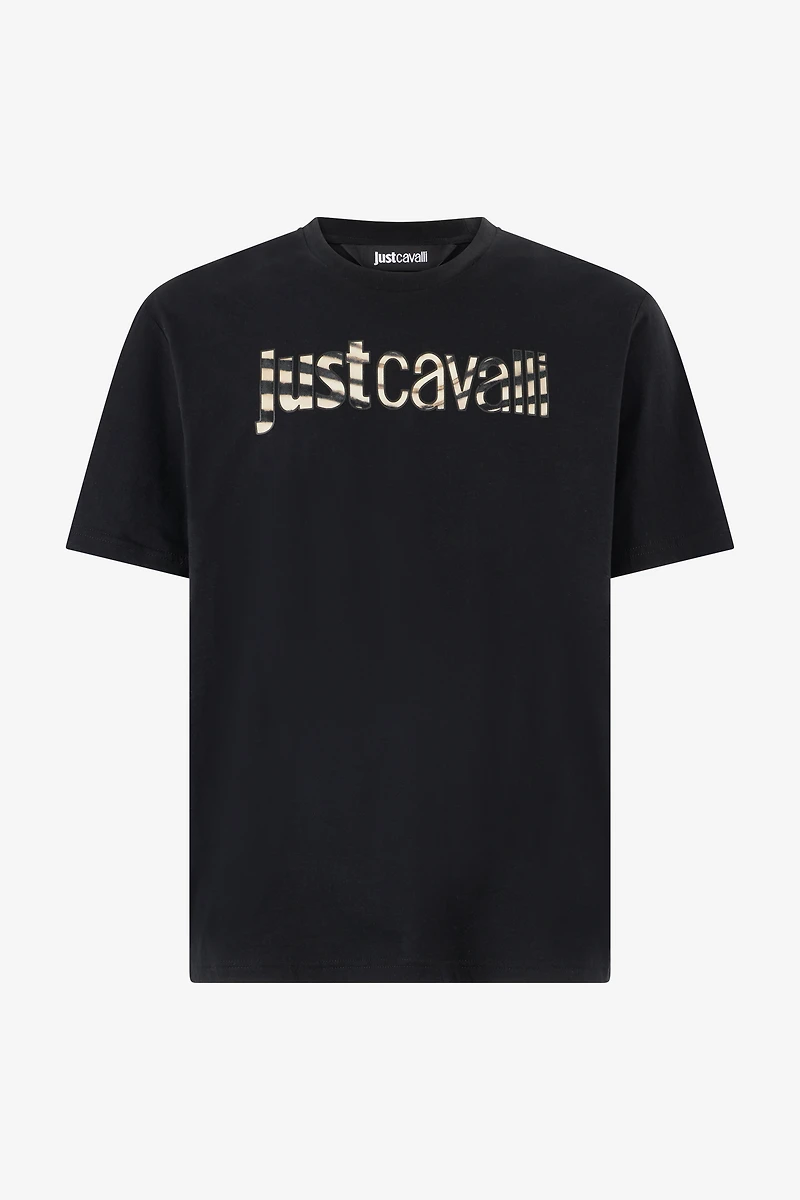 T-Shirt With Animal-Print Logo