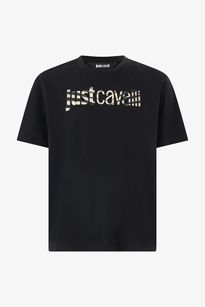 T-Shirt With Animal-Print Logo