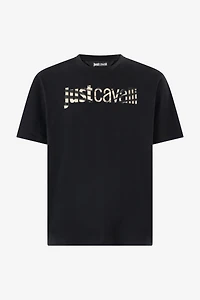 T-Shirt With Animal-Print Logo