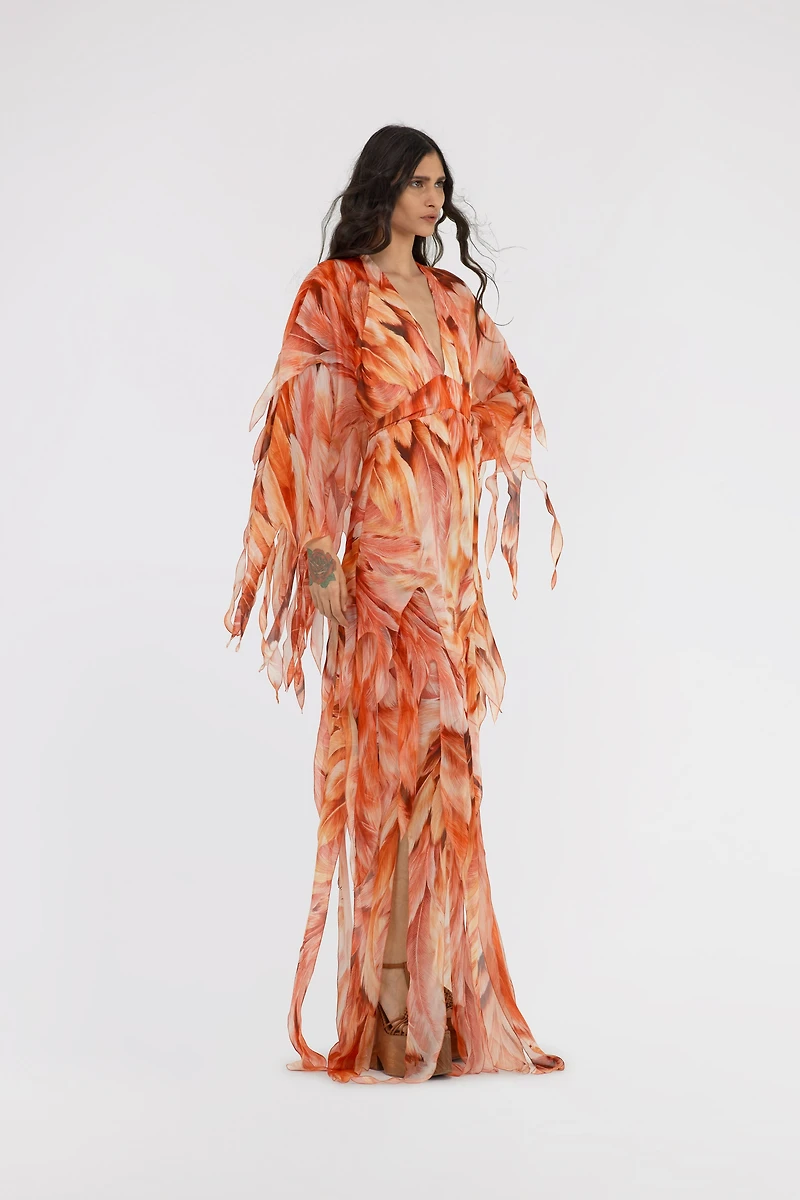 Plumage print Kaftan