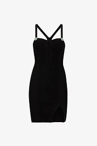 Ribbed-Knit Mini Dress