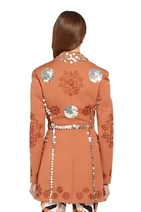 Paillettes embroidered tailored jacket