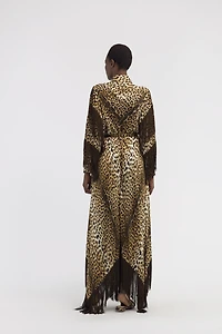 Fringe long dress