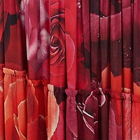 Extra-Long Skirt With Garden Rose Print