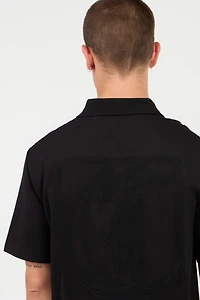 Black Polo With Embroidered Logo