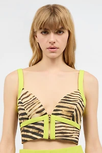 Crop Top With Tiger Skin Print