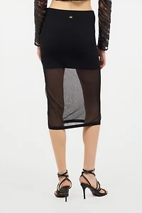 Miniskirt With Tulle Insert