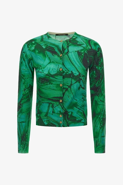 Malachite print cardigan