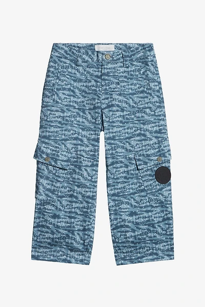 Pants With All-Over Branded Print