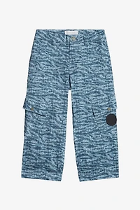 Pants With All-Over Branded Print