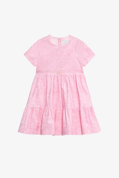 Baby Pink Floral Dress with RC Monogram