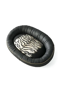 Tiger-Print Dog Bed