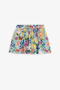 Flower-Print Skirt