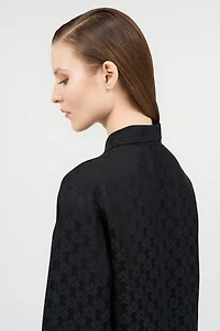 Silk Blend Shirt with Monogram RC