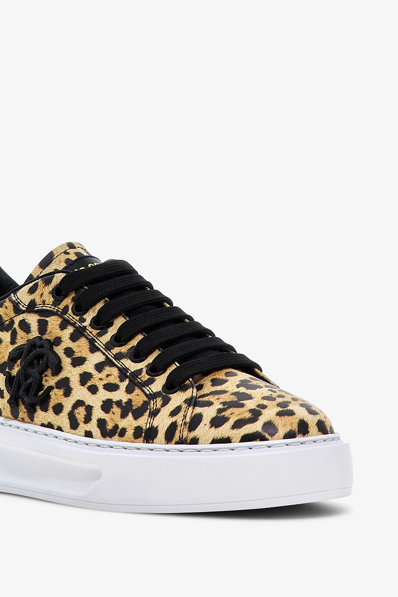Low-Top Sneakers with Jaguar Print