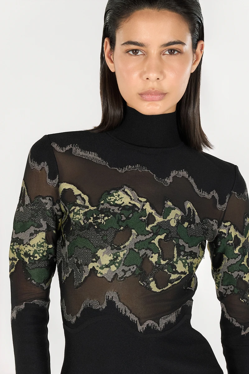 Mini dress with snake print