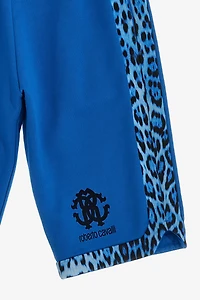 Blue Leopard Shorts