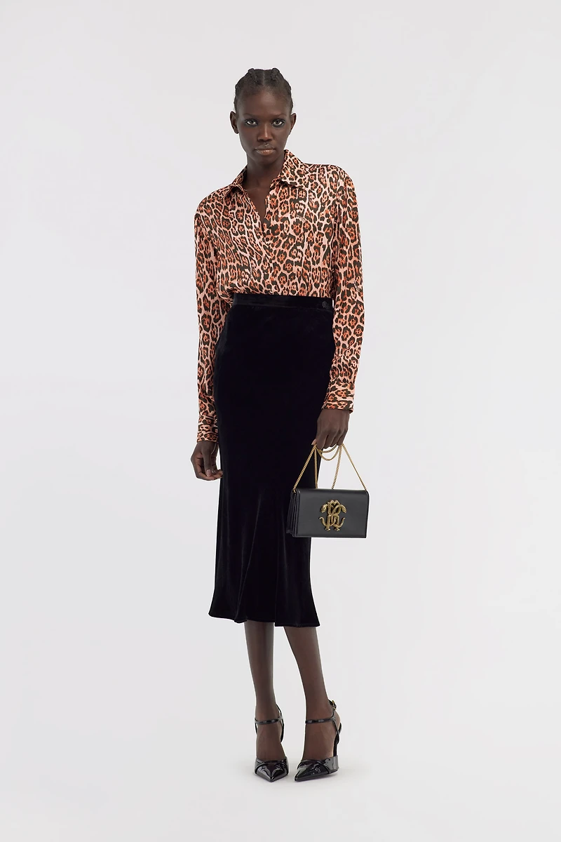 Shirt with jaguar print