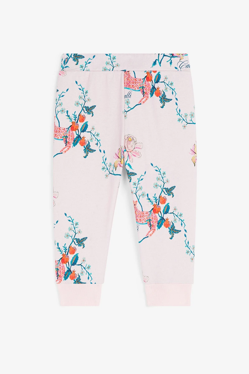 Logo And Floral-Print Cotton Track Pants