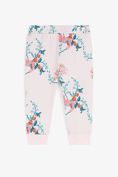 Logo And Floral-Print Cotton Track Pants