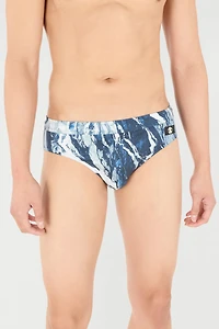 Marble-Print Swim Briefs
