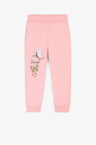 Graphic-print tracksuit bottoms